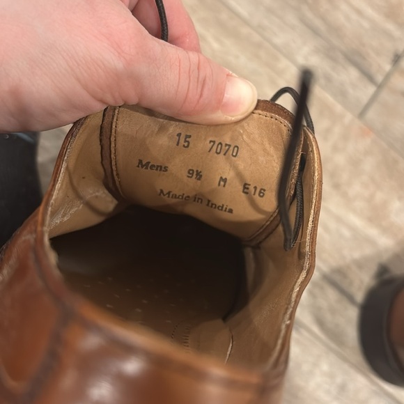 Johnston Murphy Vintage Oxford Wingtip Shoe Brown Leather Lace Size 9.5 - Picture 6 of 8